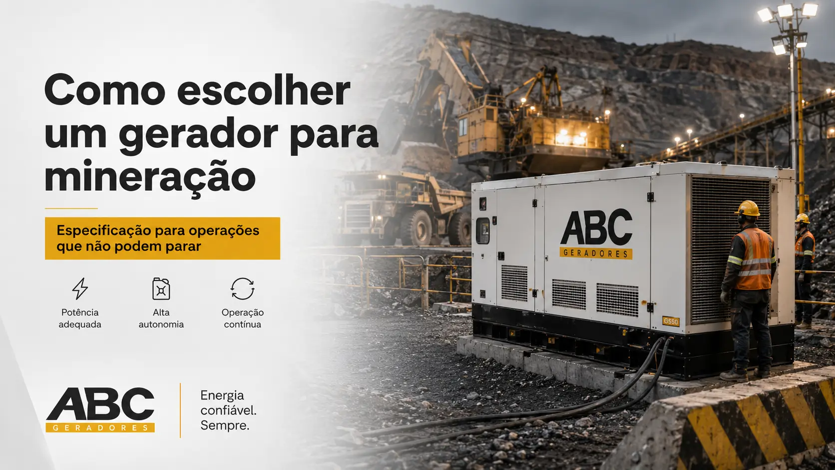 Como escolher um gerador para mineração: especificação para operações que não podem parar