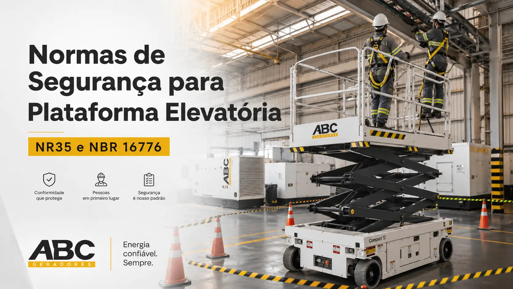 Normas de segurança para plataforma elevatória: NR-35, NBR 16776 e o que você precisa ter em dia
