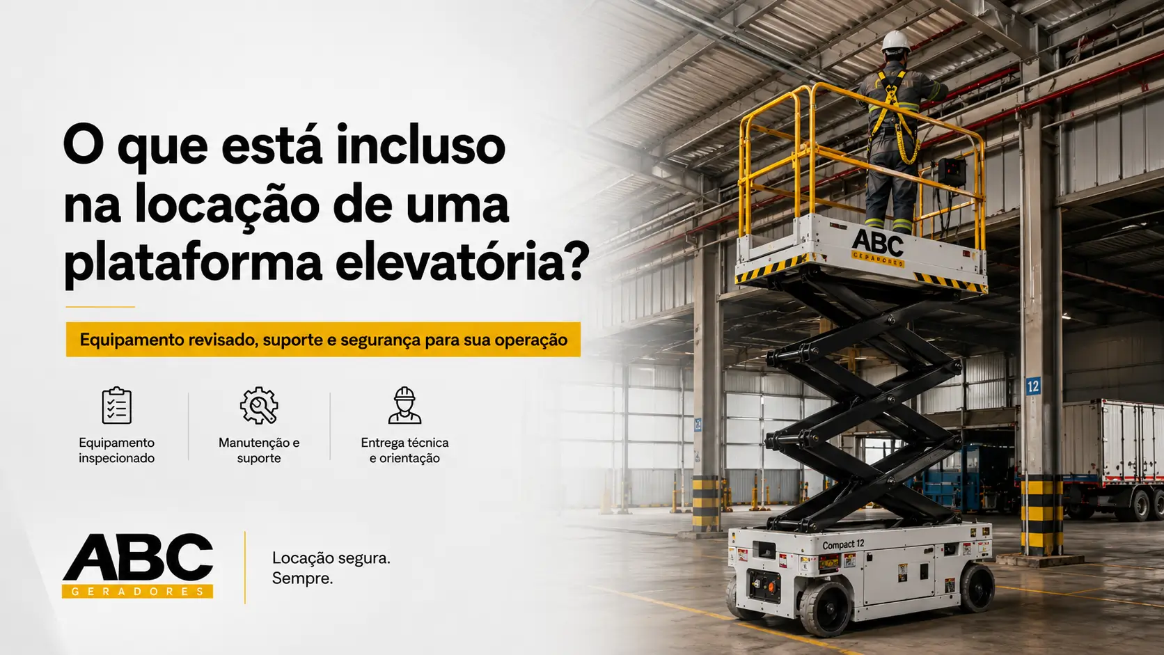O que está incluso na locação de uma plataforma elevatória?